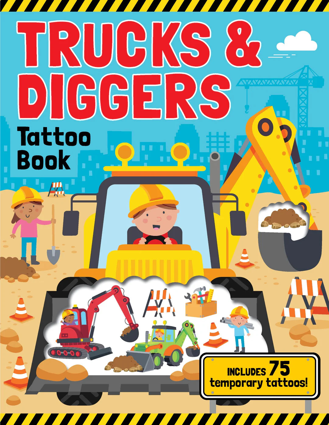 Book | Trucks & Diggers - Tattoo Activity Book