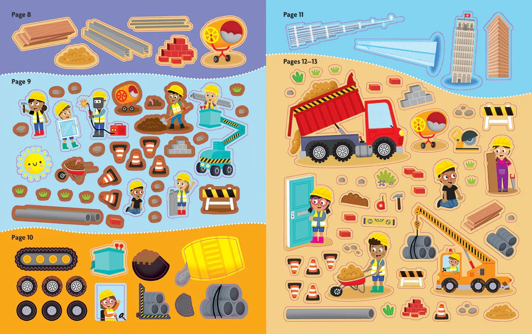 Book | FunFacts - Sticker Activity Book - Construction