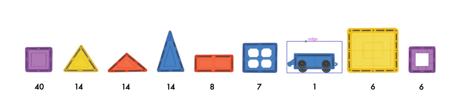 Learn & Grow Magnetic Tiles - Builders Pack - 110 piece set