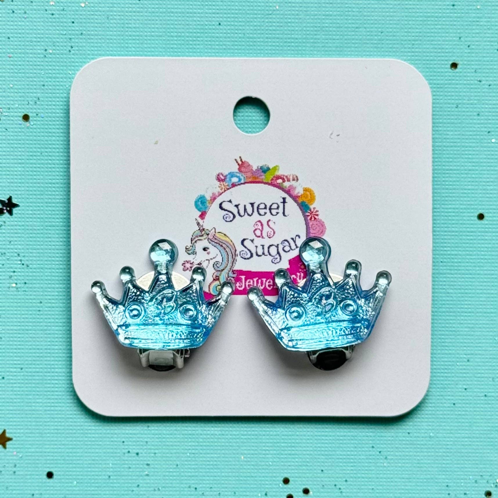 Sweet as Sugar Jewellery Earrings Clip On Crown