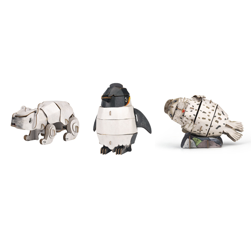 MierEdu - POPUZ BUILD 'N' SOUND 3D PUZZLE - Polar