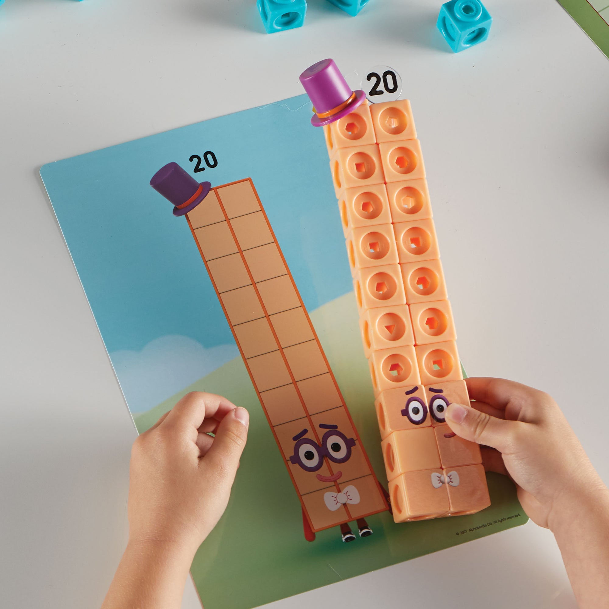 Hand2Mind - Numberblocks MathLink® Cubes 11-20 Activity Set
