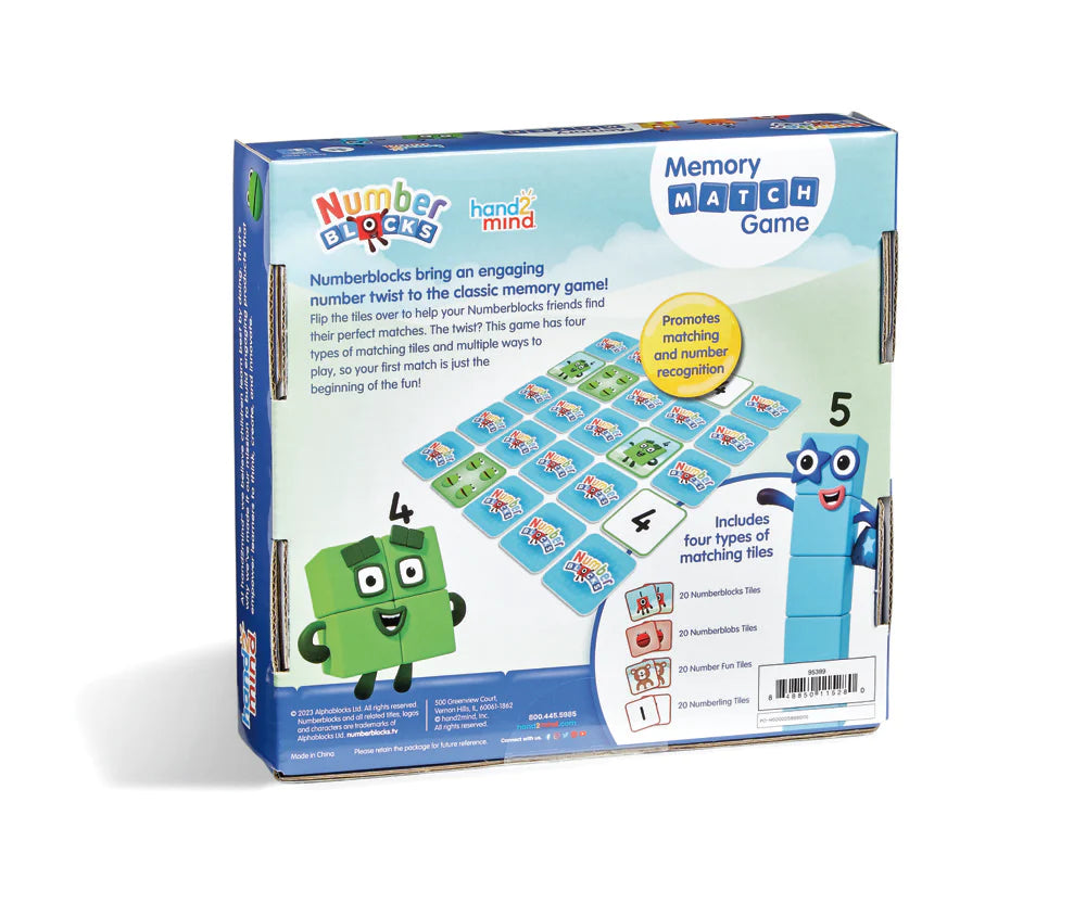 Hand2Mind - Numberblocks Memory Match Game