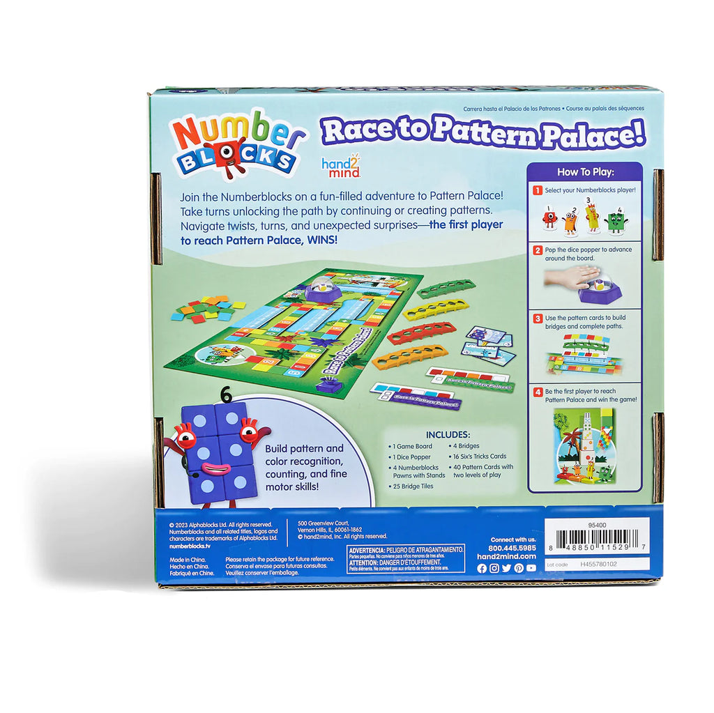 Hand2Mind - Numberblocks Race to Pattern Palace Board Game