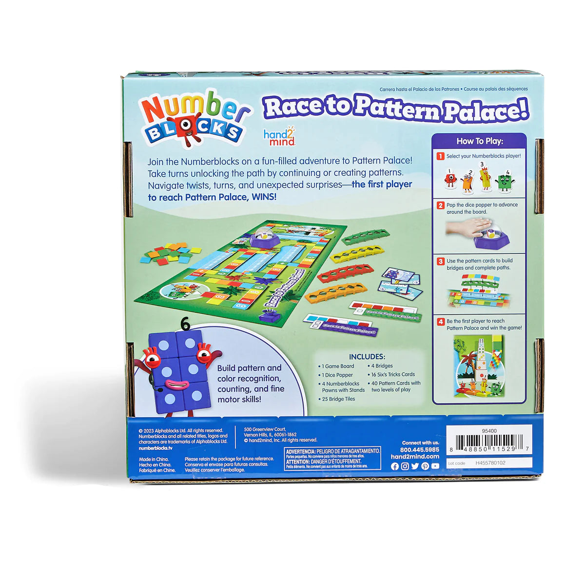 Hand2Mind - Numberblocks Race to Pattern Palace Board Game