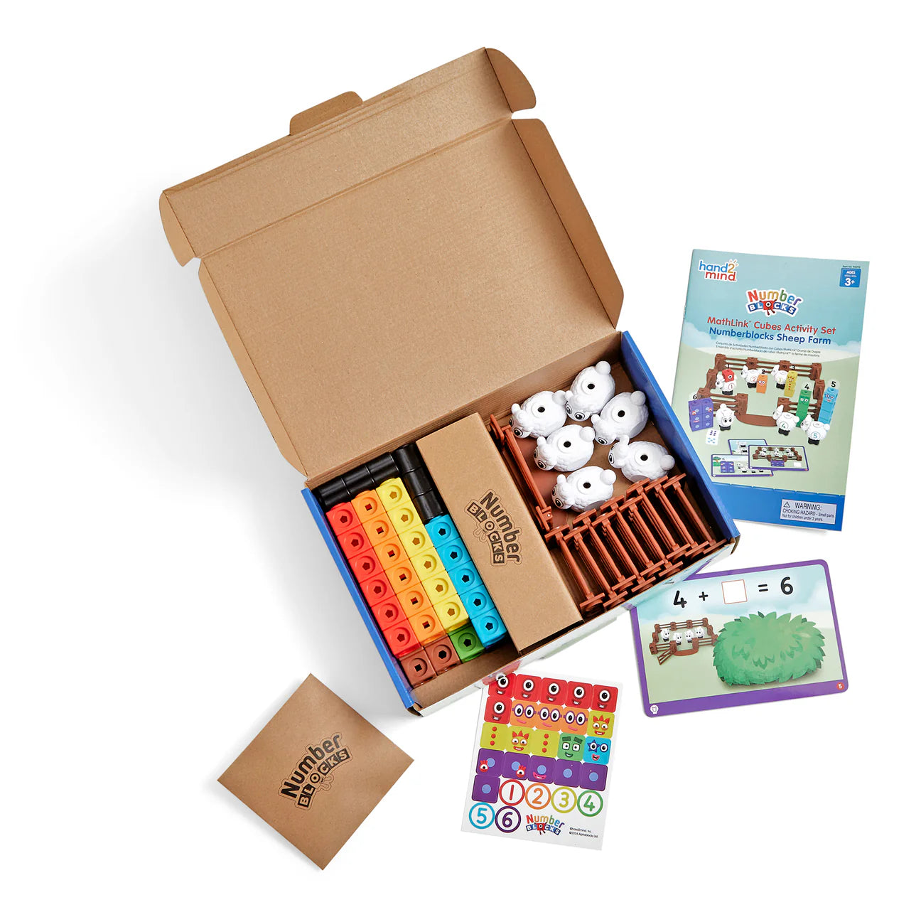 Hand2Mind - MathLink Cubes Activity Set- Numberblocks Sheep Farm