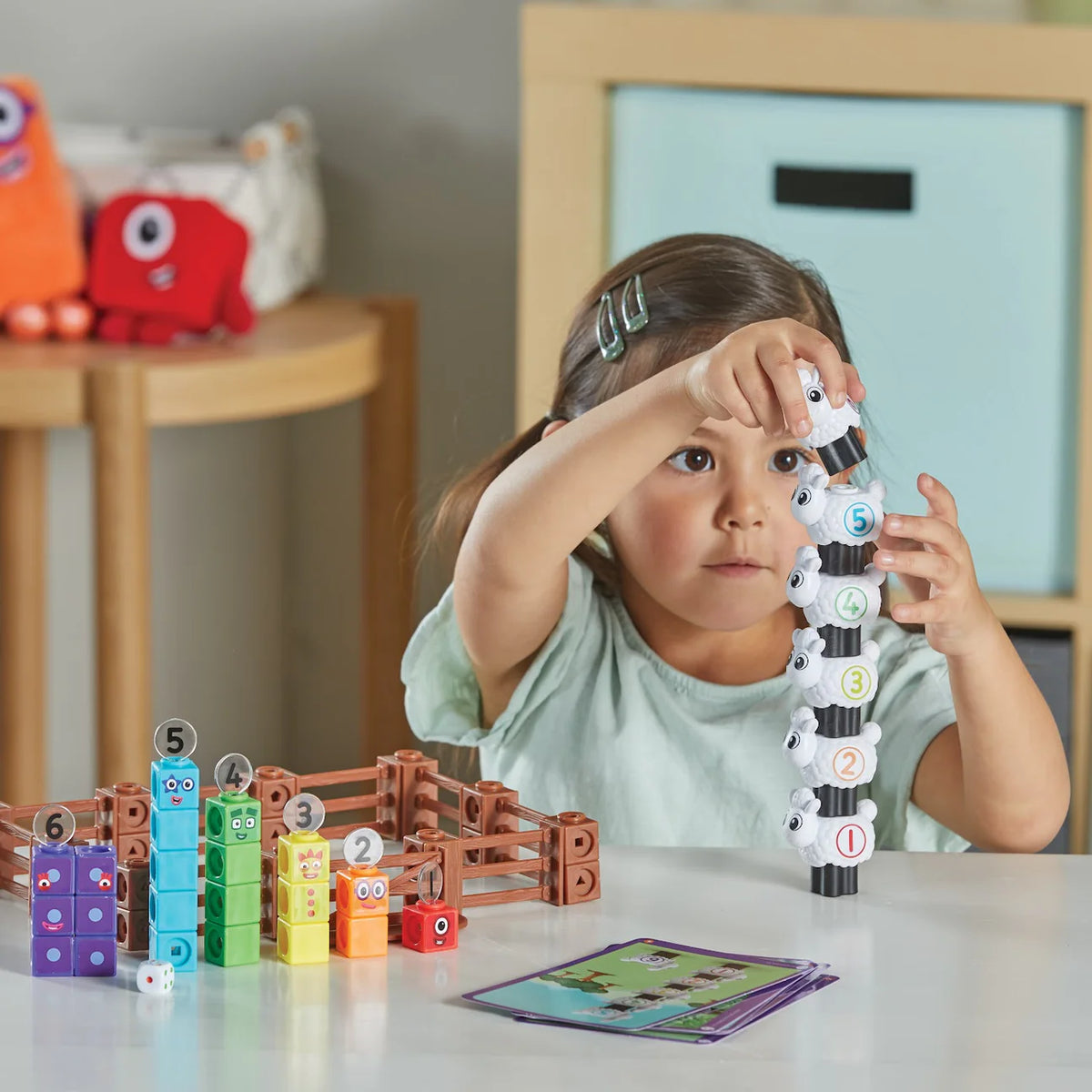 Hand2Mind - MathLink Cubes Activity Set- Numberblocks Sheep Farm