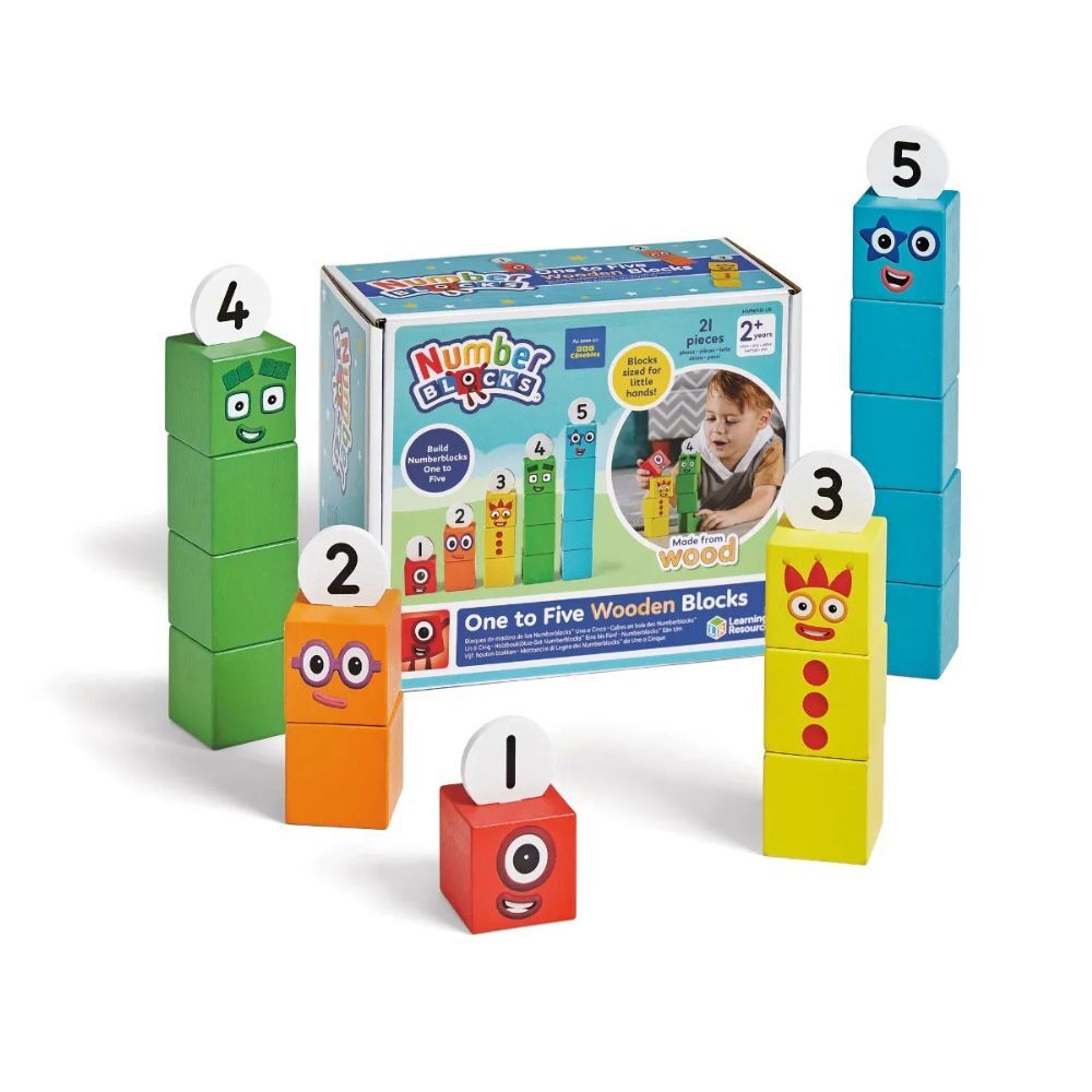 Hand2Mind - Numberblocks One to Five Wooden Blocks