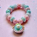 Sweet as Sugar Jewellery - Beaded Bracelet Matching Seashell Necklace Pearl