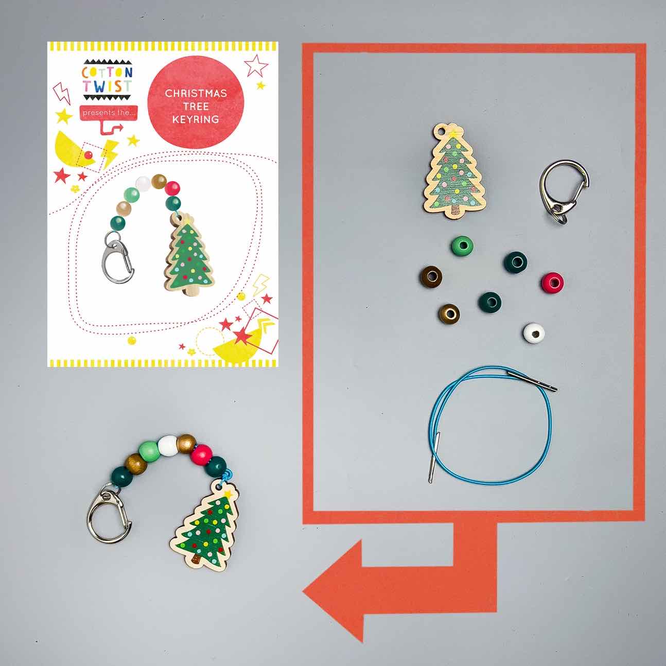 Cotton Twist - Make Your Own Christmas Tree Keyring