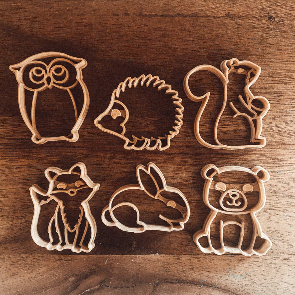Kinfolk Pantry - Woodland Animals Cutter Set - Eco Playdough Tool