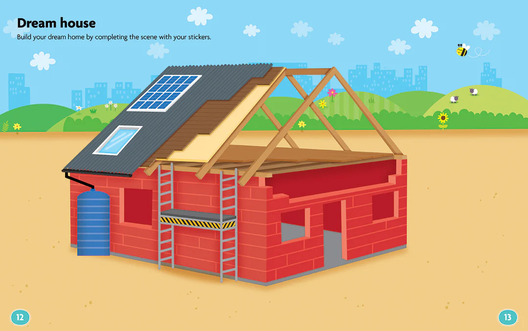 Book | FunFacts - Sticker Activity Book - Construction