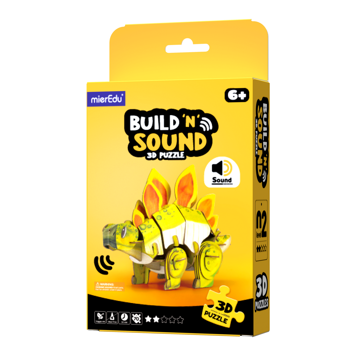 MierEdu - POPUZ BUILD 'N' SOUND 3D PUZZLE - Dinosaurs