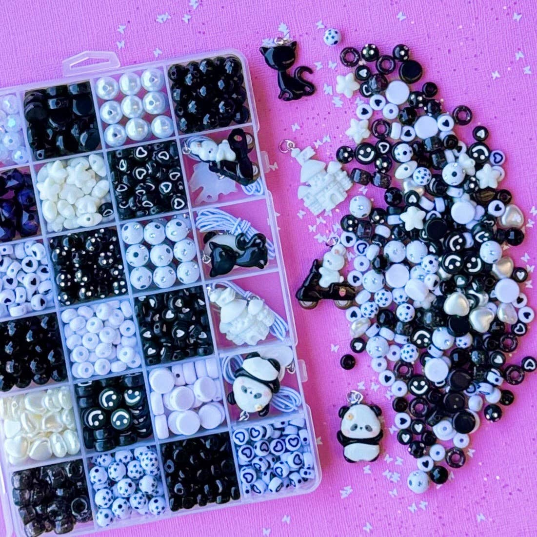 Sweet as Sugar Jewellery Making Kit Large Black and White