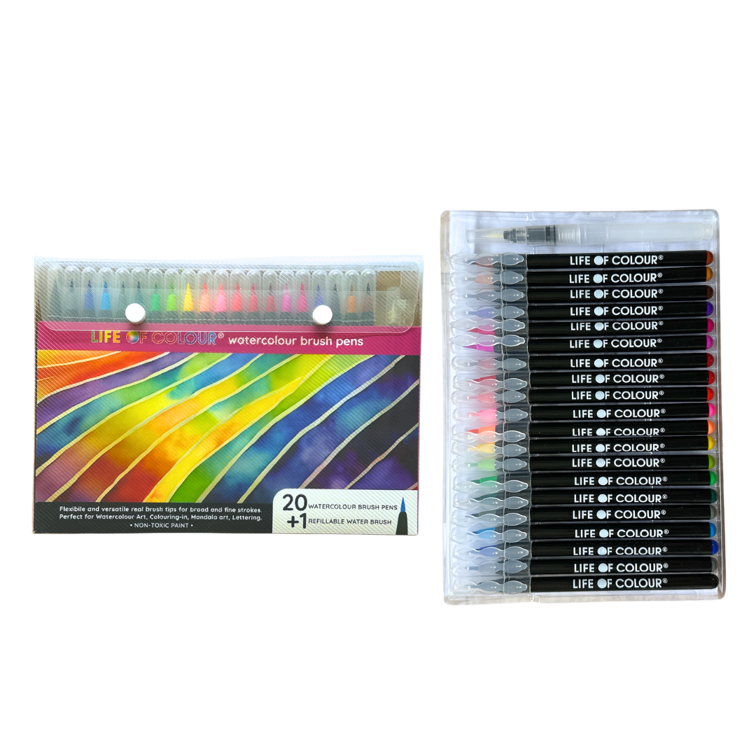 Life of Colour - Watercolour Brush Pens - Set of 20