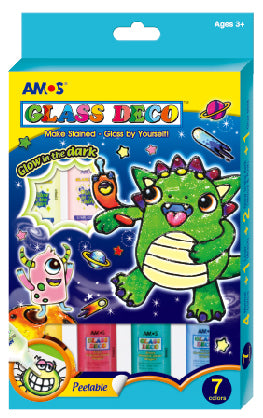AMOS - Glass Deco 22ml Glow in the Dark 7 Colour