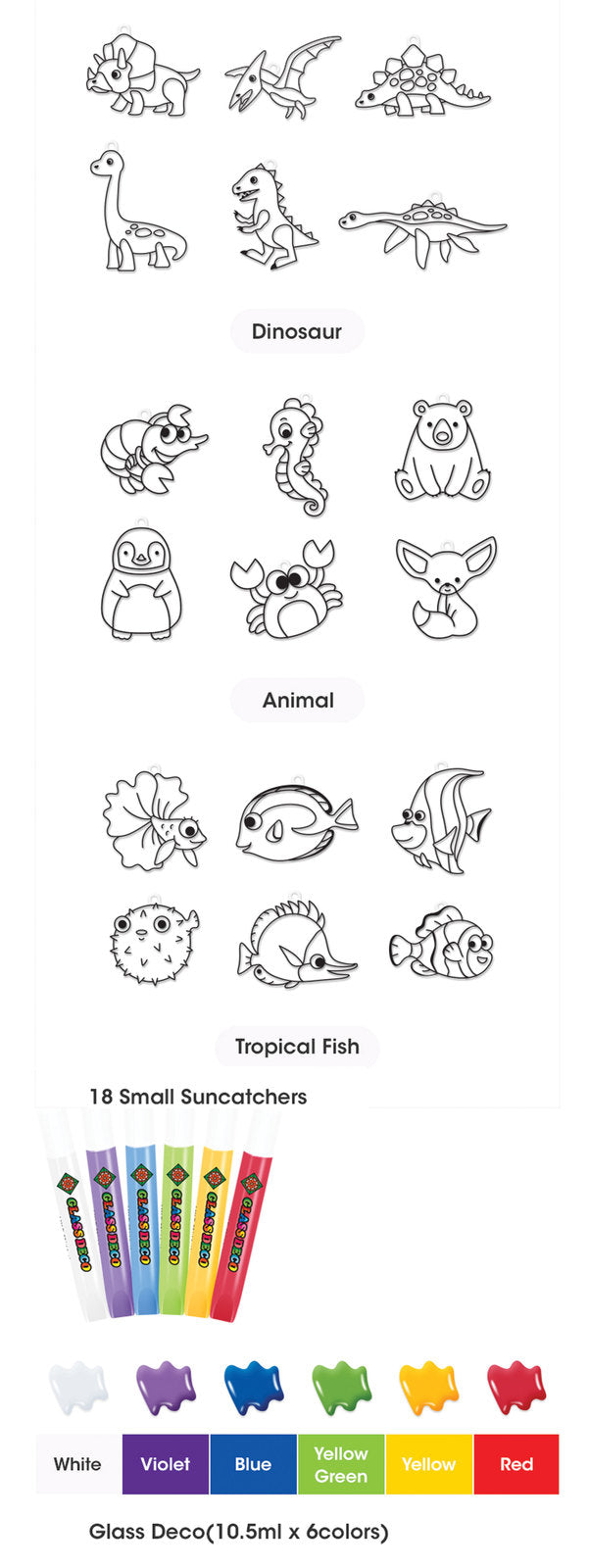 AMOS - Suncatcher Pack - 18 Suncatchers