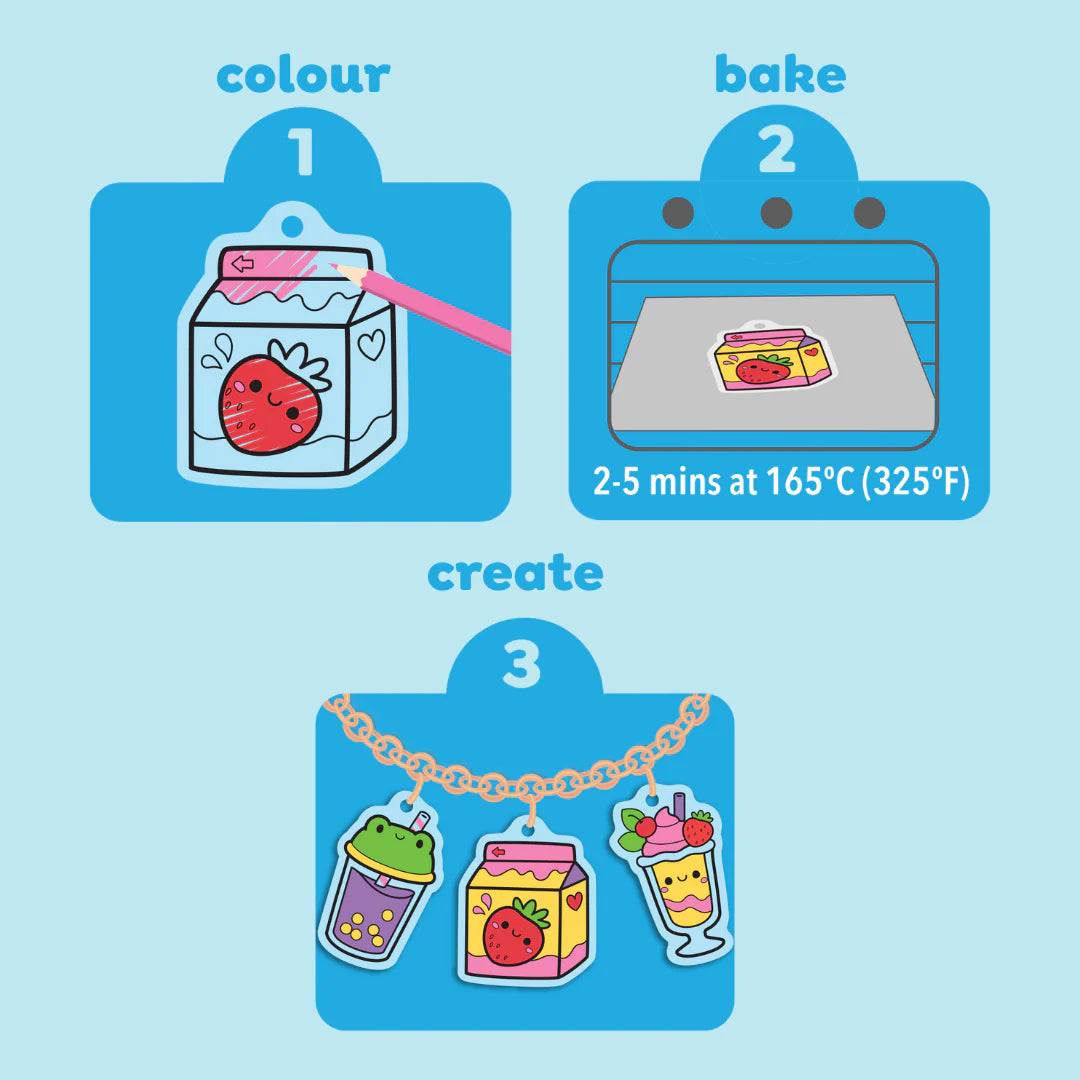 Tiger Tribe - Shrinkorama - Charm Bracelet - Kawaii Drinks