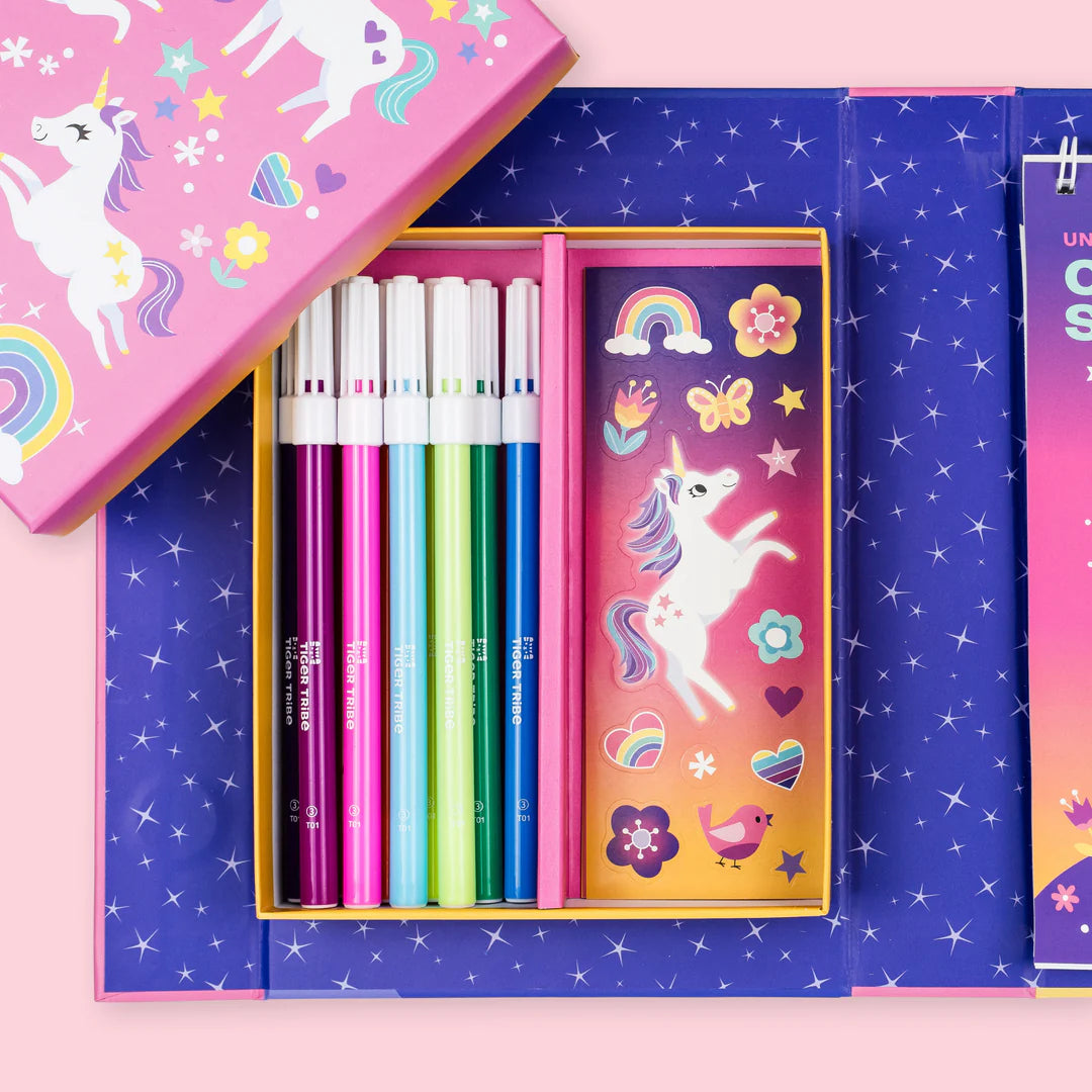 Tiger Tribe - Colouring Set - Unicorn Magic