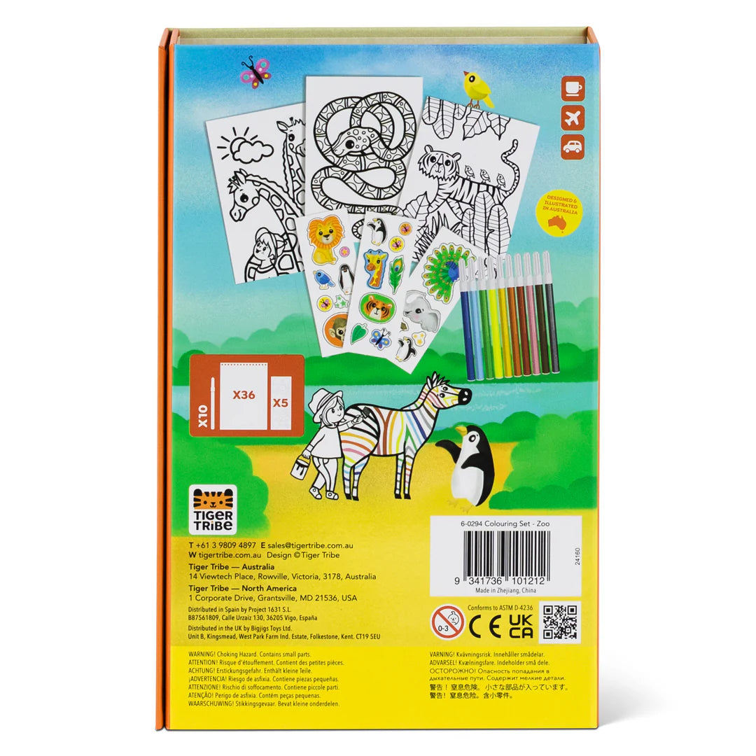 Tiger Tribe - Colouring Set - Zoo