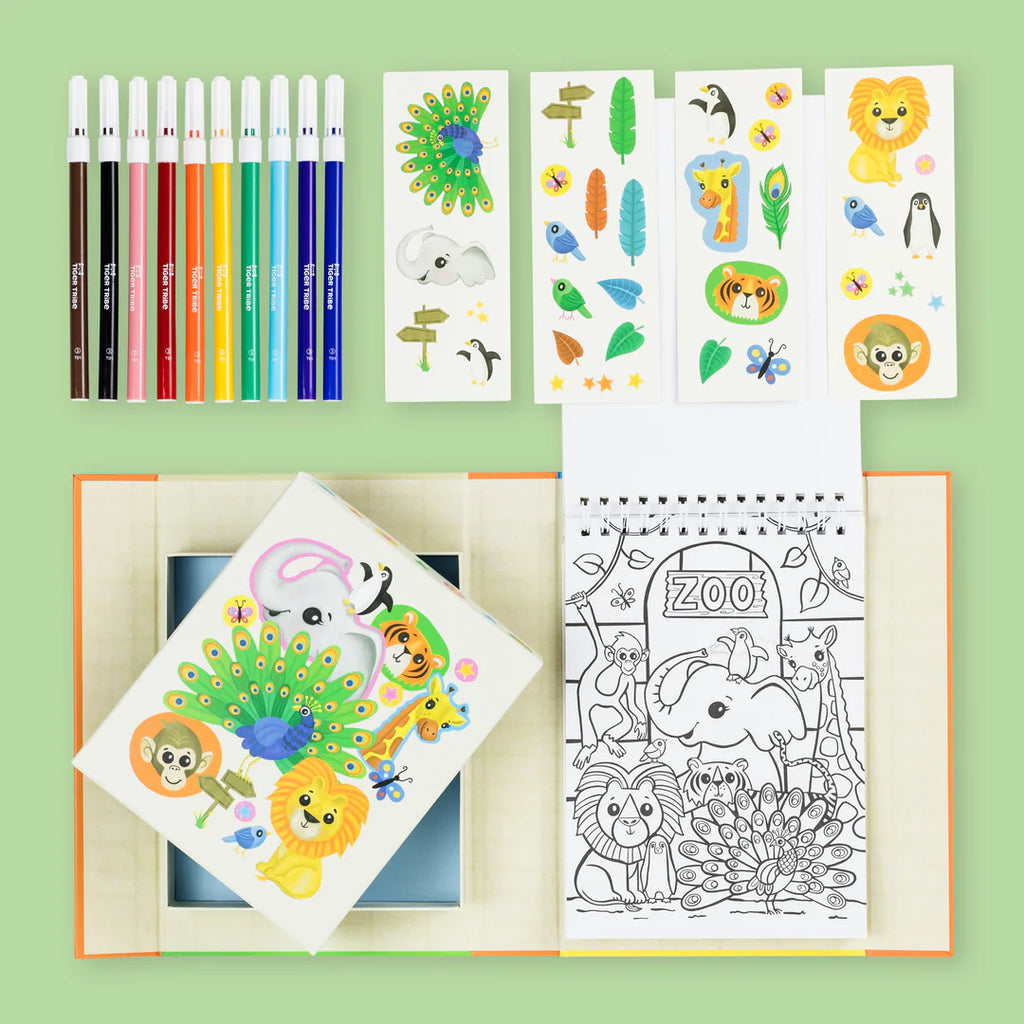 Tiger Tribe - Colouring Set - Zoo
