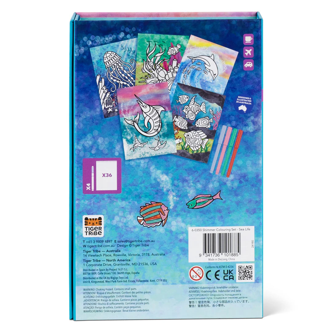 Tiger Tribe - Shimmer Colouring Set - Sea Life