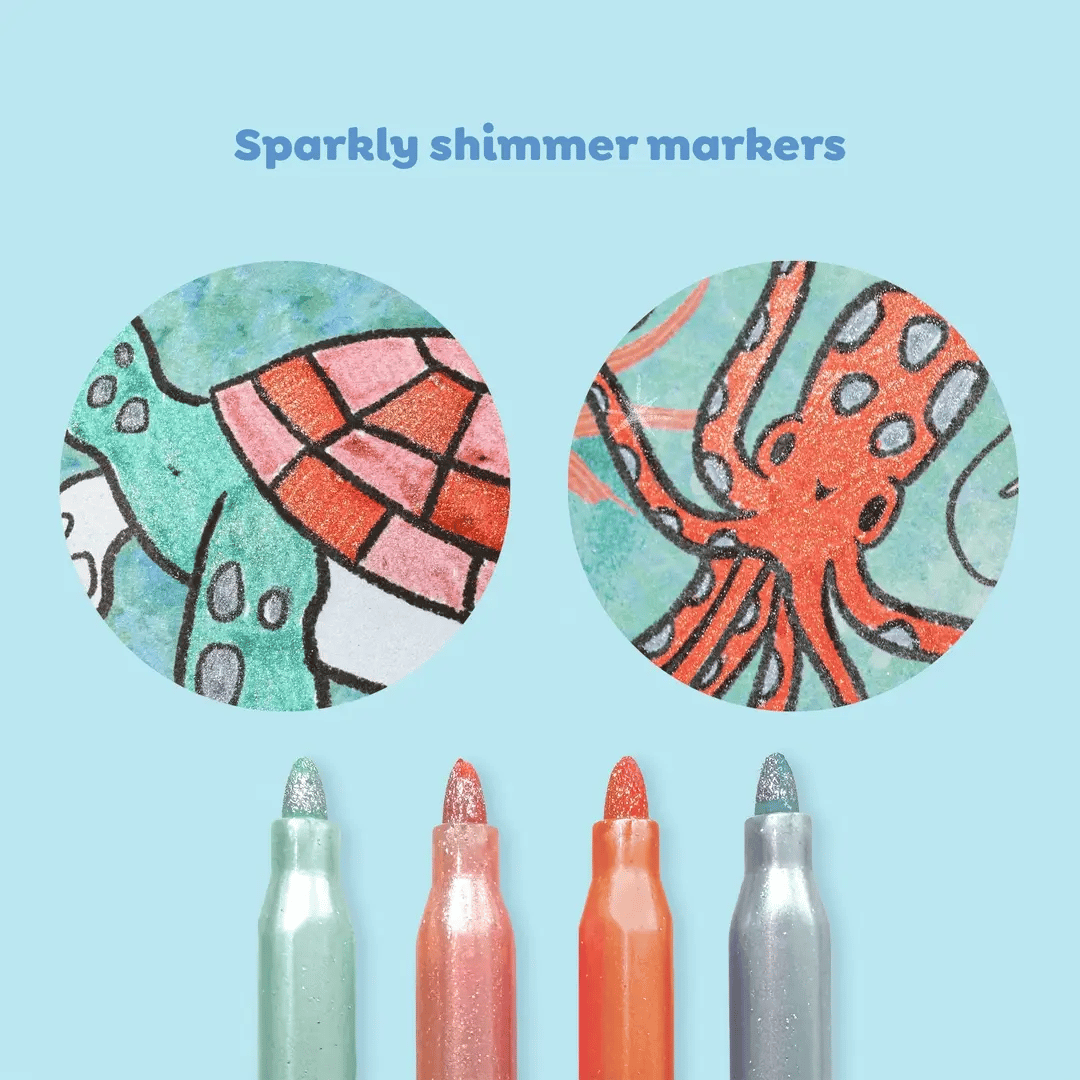Tiger Tribe - Shimmer Colouring Set - Sea Life