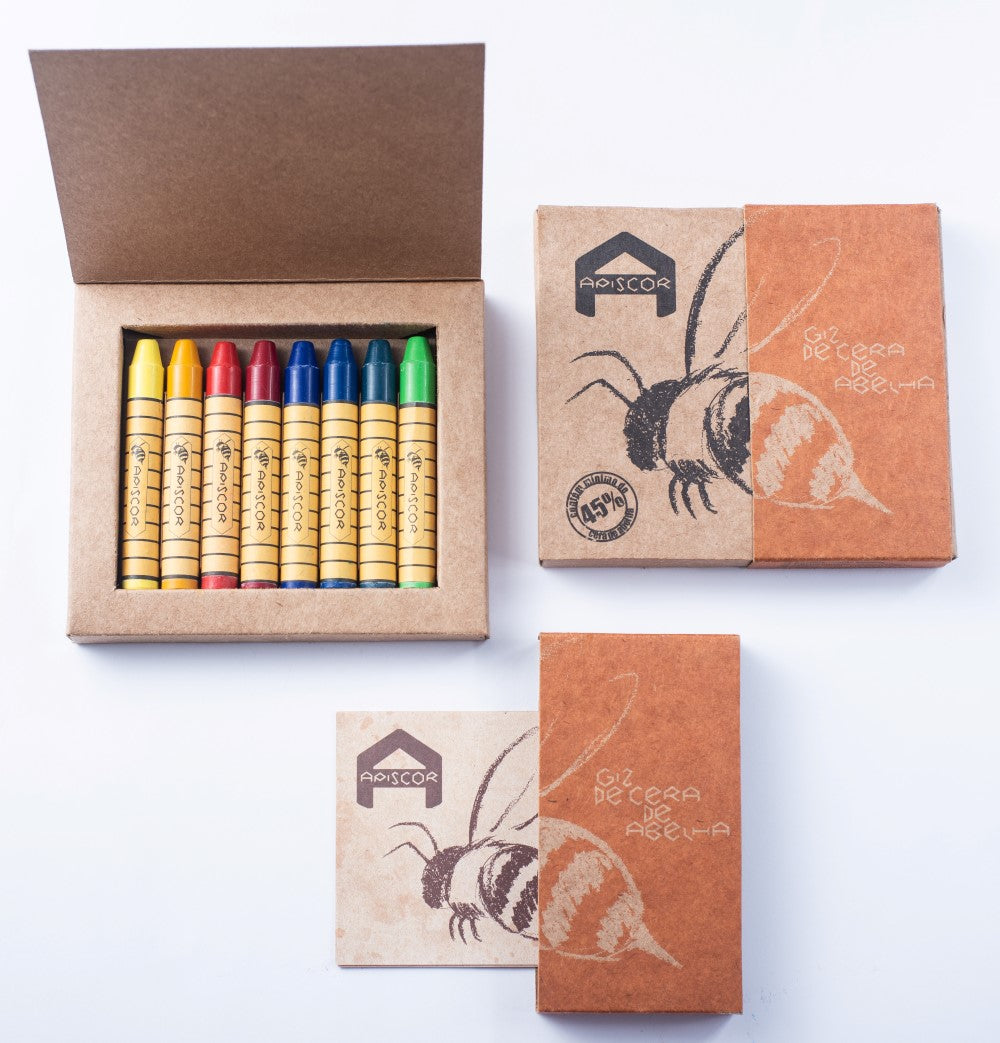 Apsicor Beeswax Stick Crayons 8 Waldorf