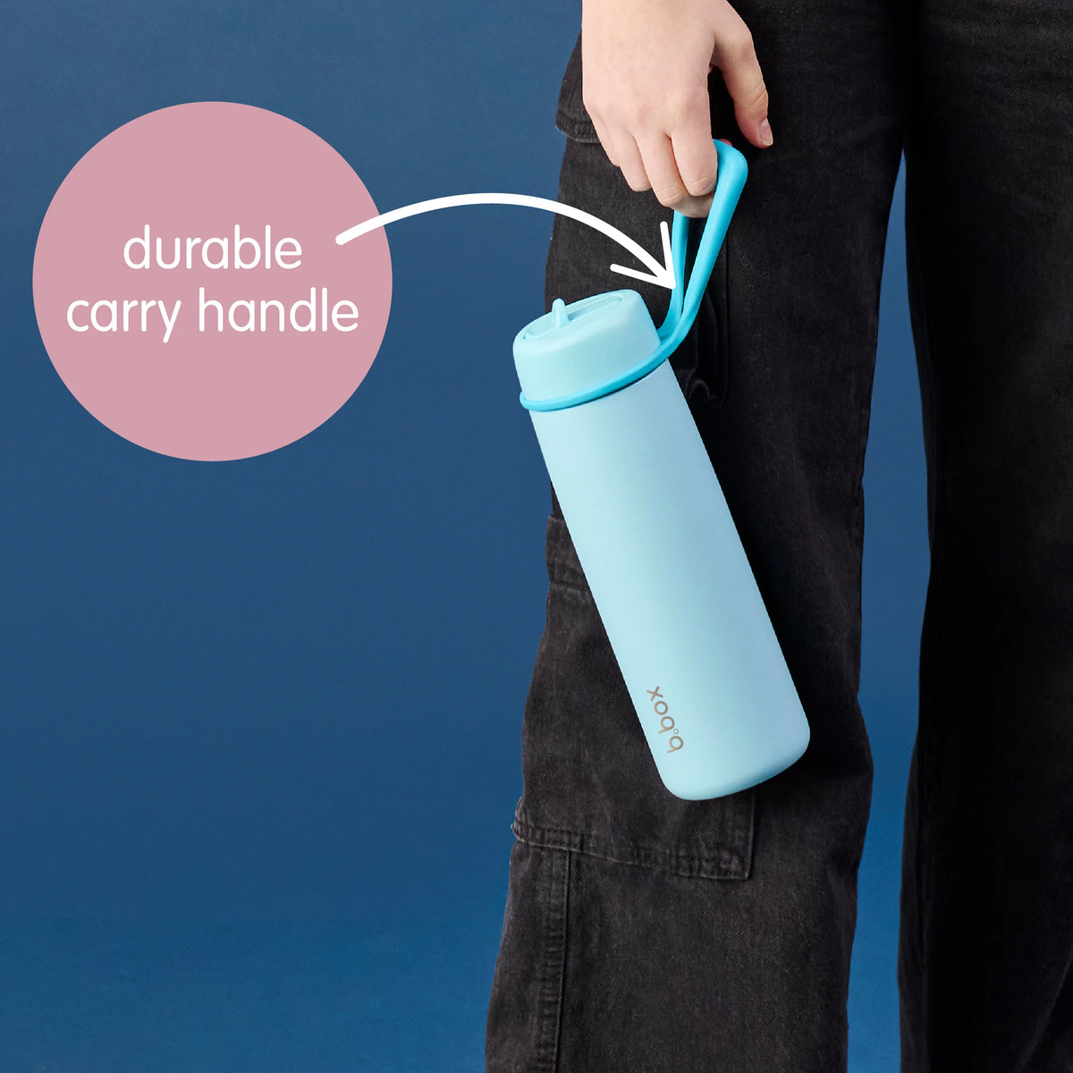 b.box Insulated Flip Top Bottle - 690ml - Sea Glass