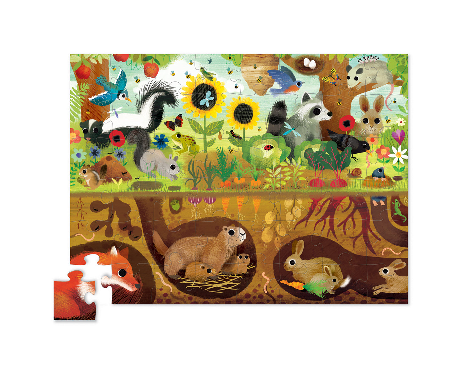 Crocodile Creek - Above & Below Puzzle 48 pc - Backyard Discovery