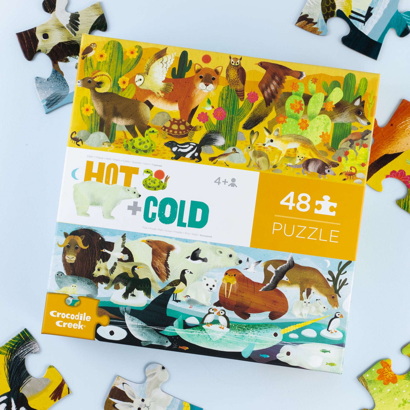Crocodile Creek - Opposites Puzzle 48 pc - Hot & Cold