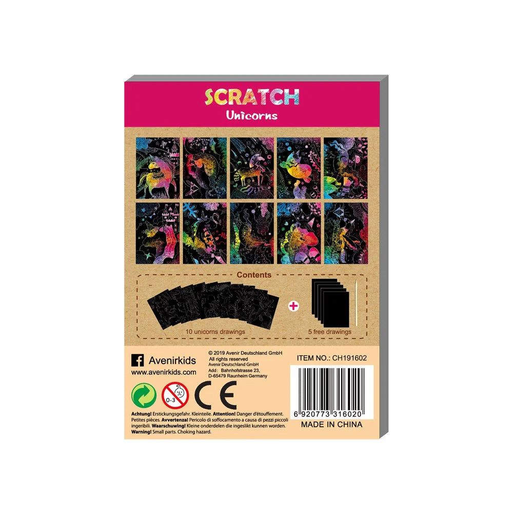 Avenir - Mini Scratch Book - Unicorns