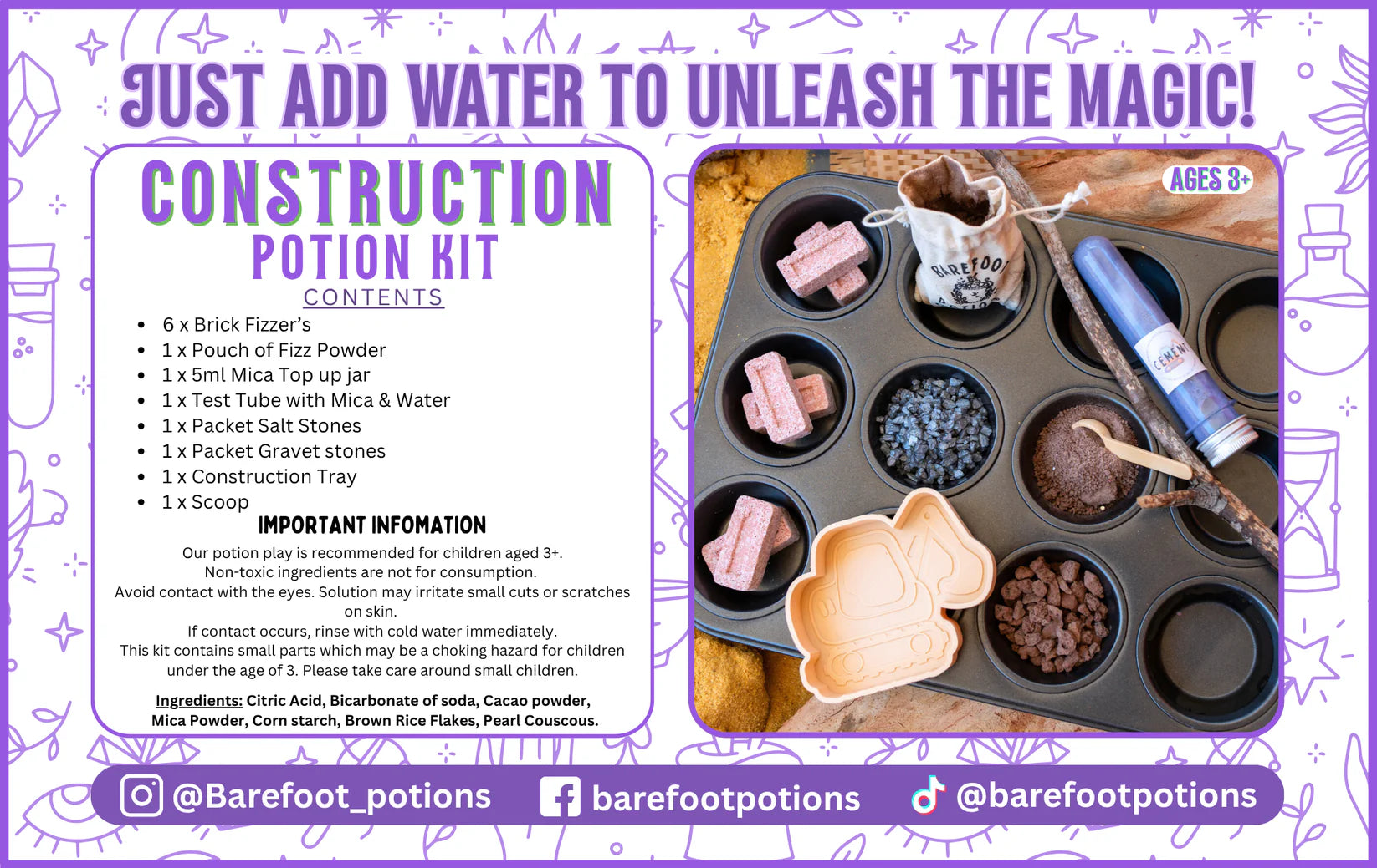 Barefoot Potions - Construction Potion Kit