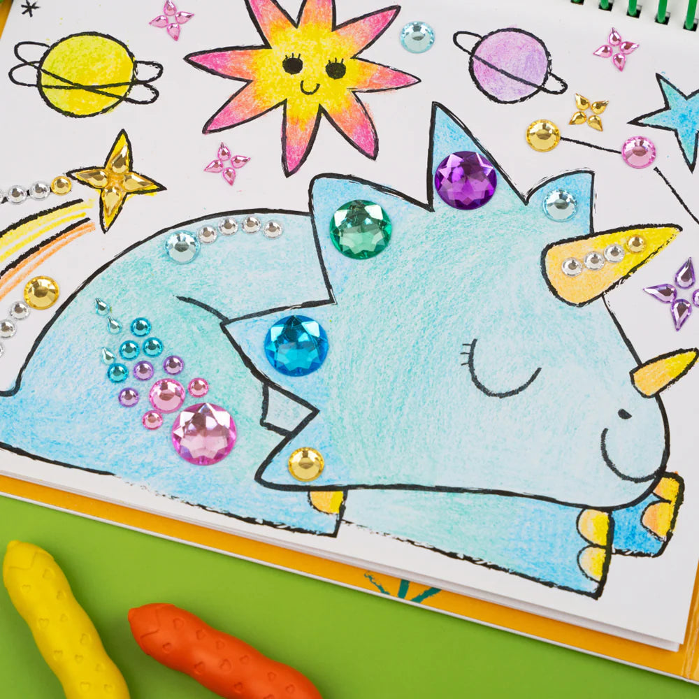 Haku Yoka - Art To Go - My First Colouring Kit - Dino Friends