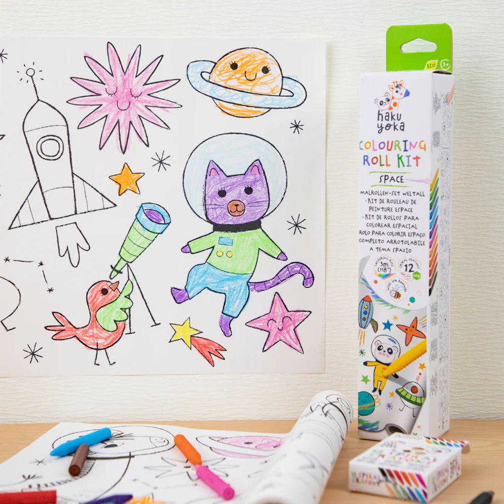 Haku Yoka - Colouring Roll Kit - Space
