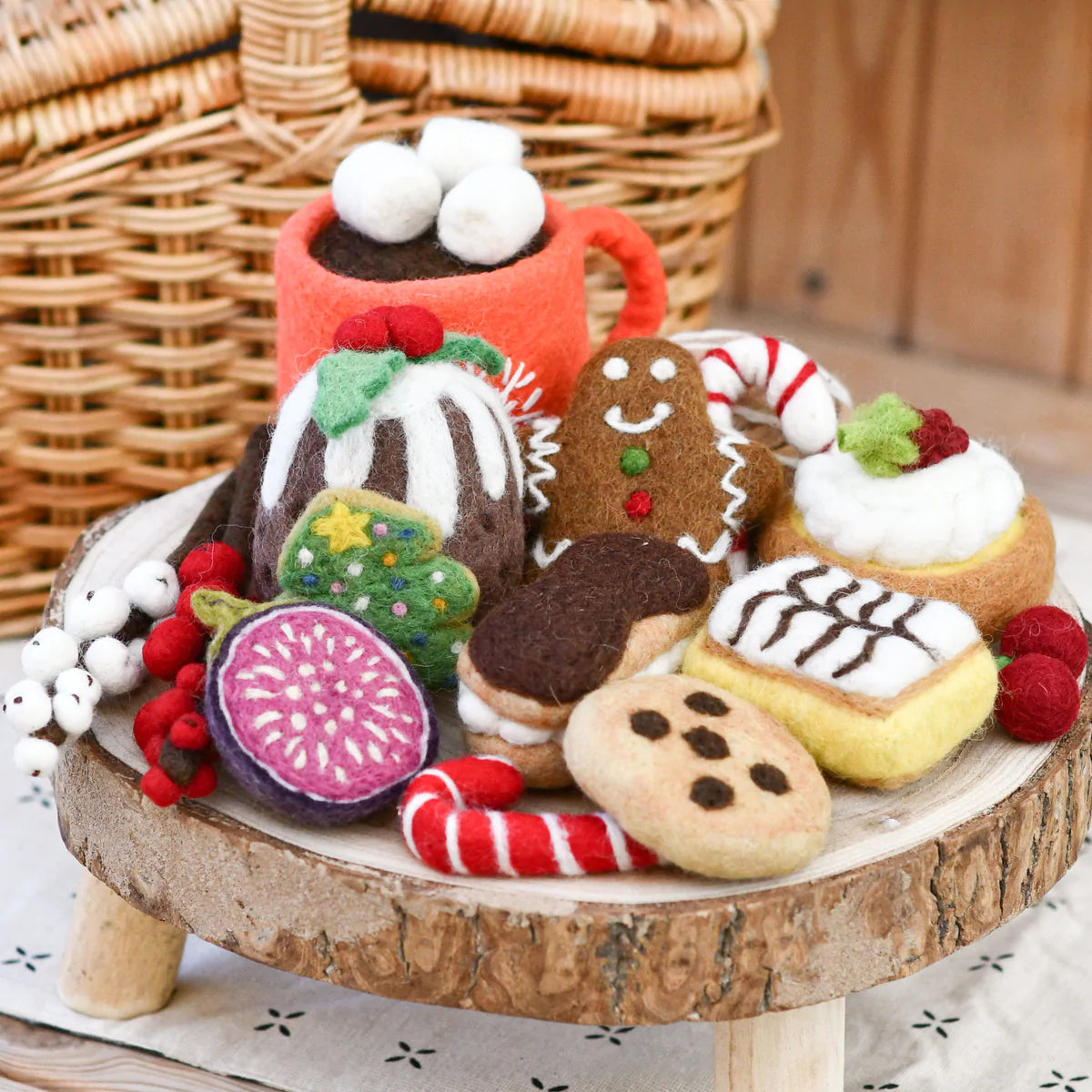 Tara Treasures - Grazing Box of Christmas Pretend Play Food ( Set A )