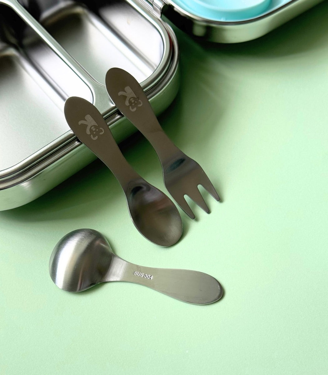 Kaally - Bento Box Cutlery Set (Mini Stainless Steel Utensils)