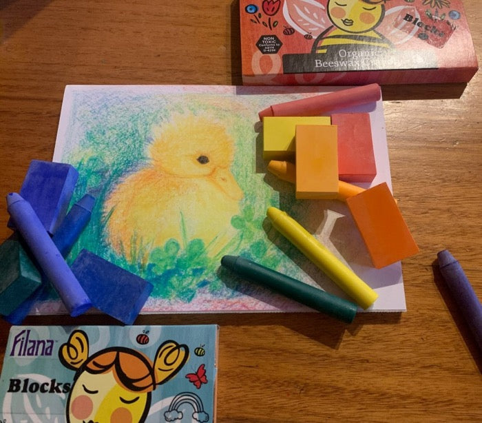 Filana Beeswax Crayons with Brown & Black Stick 8