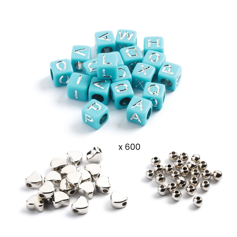 Djeco - Silver Alphabet Beads