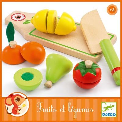Djeco - Fruit & Vegies To Cut Role Play Set