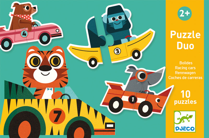 Djeco - Duo Racing Cars 20pcs Puzzles