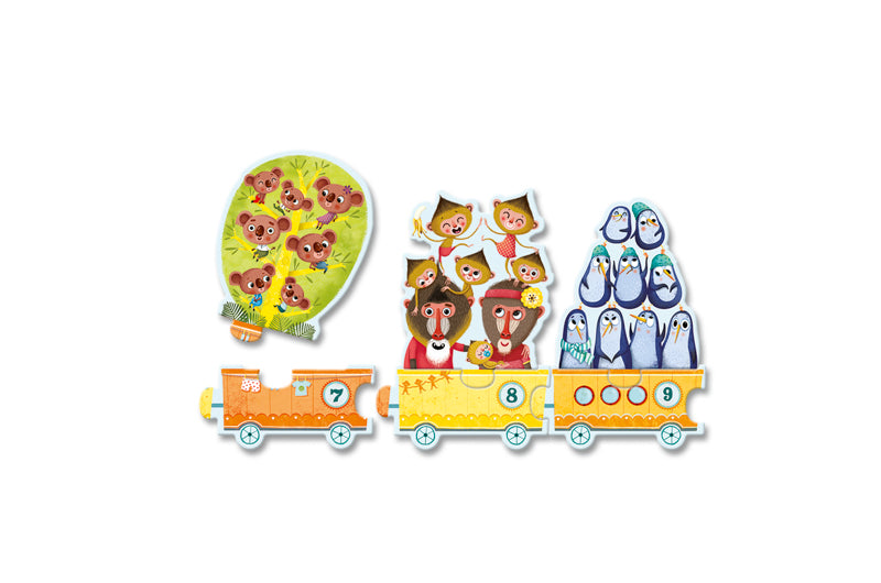 counting activity with puzzle