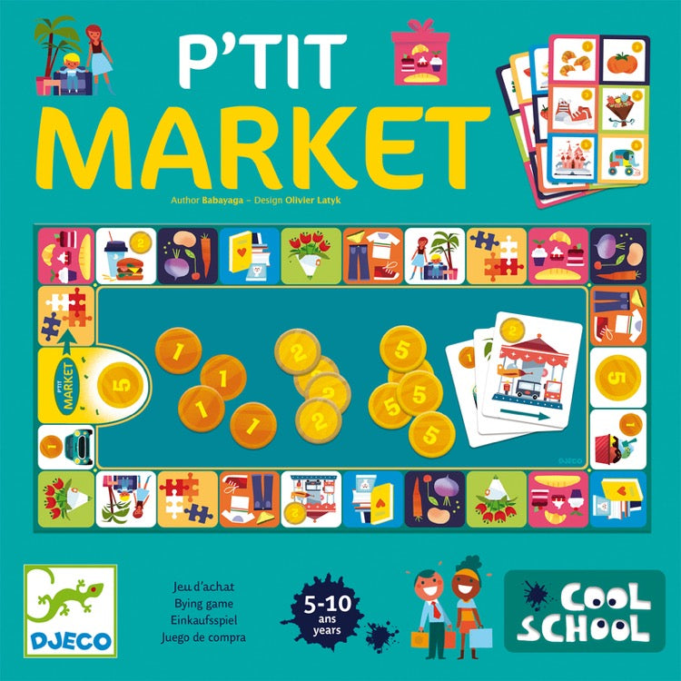 Djeco - Little Market Cool School Game
