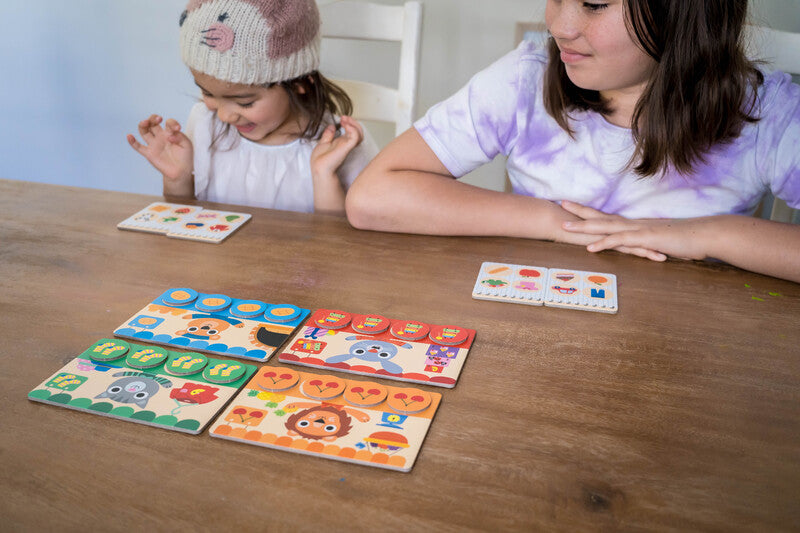 fun time with sister with djeco lotto games