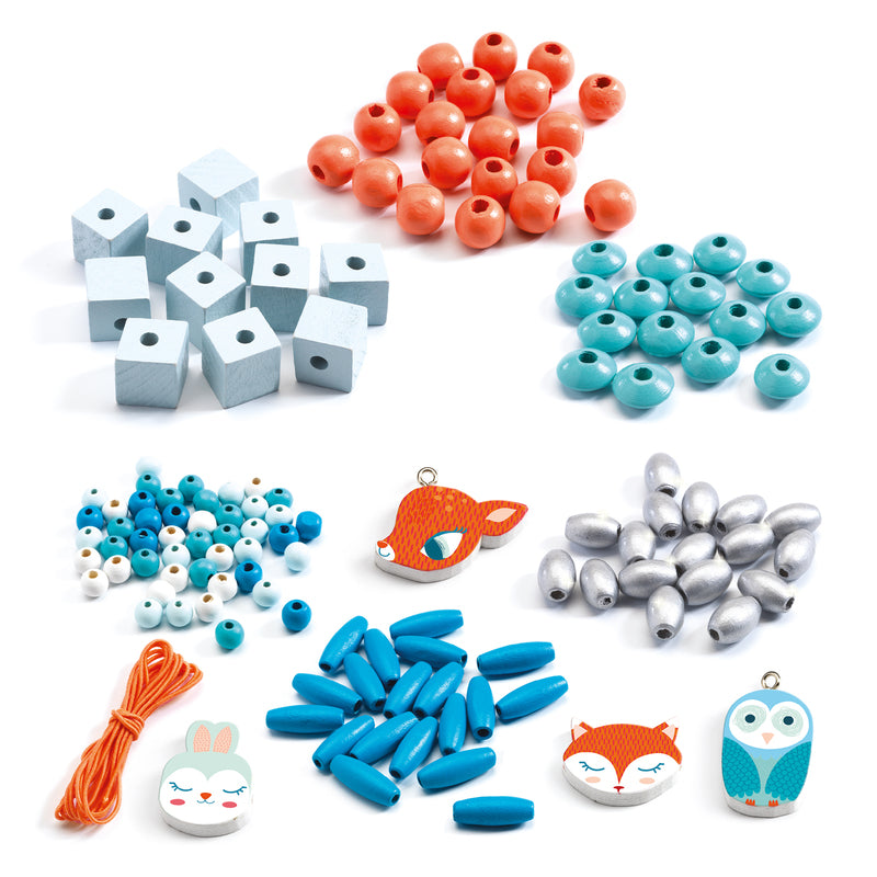 Djeco - Woodland Animals Wooden Beads