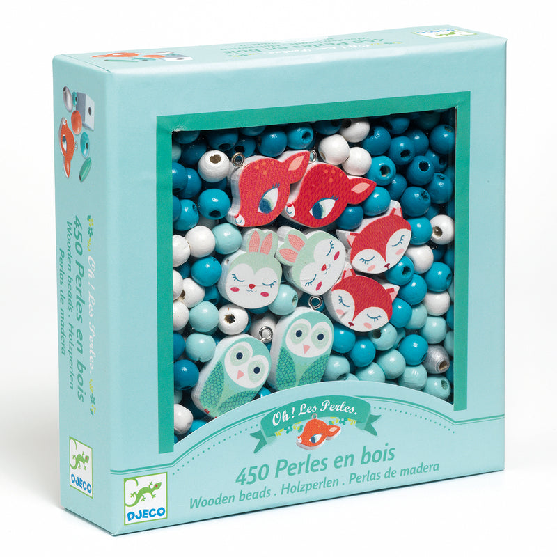 Djeco - Woodland Animals Wooden Beads