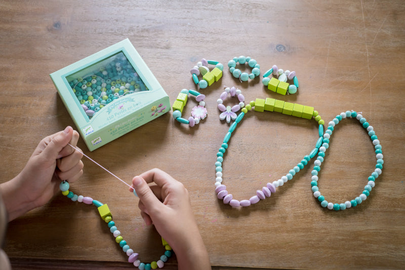Djeco - Leaves and Flowers Wooden Beads