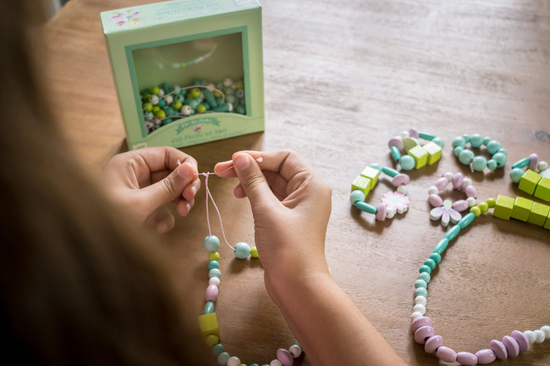 Djeco - Leaves and Flowers Wooden Beads