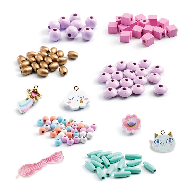 Djeco - Rainbow Wooden Beads