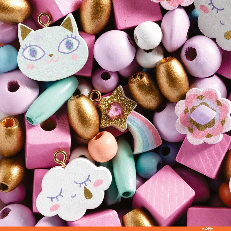 Djeco - Rainbow Wooden Beads